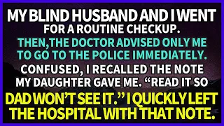 My blind husband and I went for a routine checkup and the doctor told only me to rush to the police.