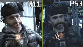 Call of Duty 4 Modern Warfare Nintendo Wii vs PS3 Graphics Comparison