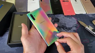 Samsung Galaxy Note 10 Plus Unboxing (Aura Glow Color)