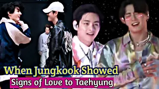 When Jungkook showed signs of love to Taehyung