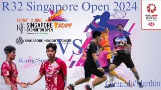 Carnando/Marthin VS Min Hyuk/Seung Jae | MD R32 Singapore Open 2024#badminton #badmintonindonesia