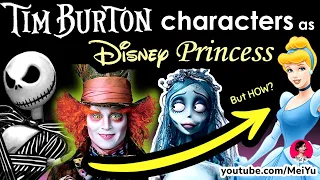Draw Tim Burton Characters as Disney Princesses | New Art Challenge | Mei Yu Fun Friday