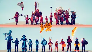 MEGA VIKING TEAM vs ICE AND FIRE TEAM - Totally Accurate Battle Simulator | TABS