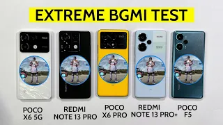 Poco X6 Pro vs Poco F5 vs Redmi Note 13 Pro Plus vs Poco X6 vs Redmi Note 13 Pro Pubg Test 😯
