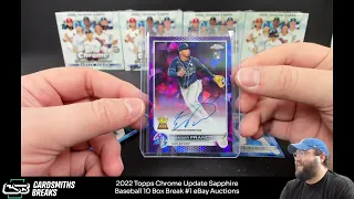 2022 Topps Chrome Update Sapphire Baseball 10 Box Break #1