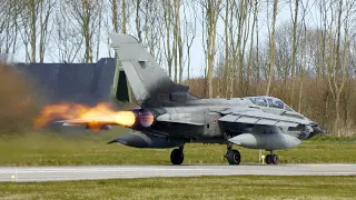 [4K] Huge Fireball Afterburner | Italian AF Tornado | Frisian Flag 2022 Leeuwarden