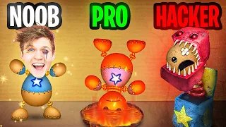 Can We Go NOOB vs PRO vs HACKER In KICK THE BUDDY!? (UNLOCKING ALL NEW WEAPONS & MORE)!