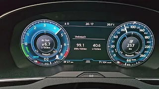 VW passat GTE acceleration 0-140Km/h