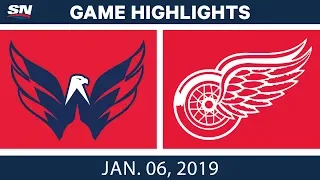 NHL Highlights | Capitals vs. Red Wings- Jan. 6, 2019