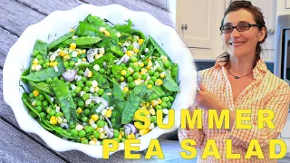 Snow pea and corn salad, perfect 4th of July side dish