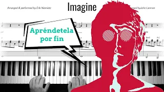 tutorial piano 🎹 IMAGINE JOHN LENNON + partitura animada ✨