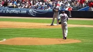 Jacob DeGrom warm-up pitches