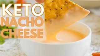 EASY Keto Nacho Cheese Queso with REAL CHEESE | ONLY 0.1g carbs per serving!!!