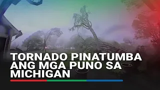 Doorbell cam: Tornado pinatumba ang mga puno sa Michigan | ABS CBN News