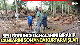 Seli Görünce Danalarını Bırakıp Canlarını Son Anda Kurtarmışlar