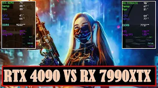 RX 7990 XTX vs rtx 4090 fps testing for gamers most popular games