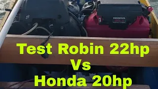 Perahu Mancing Mesin Honda 20hp v twin Vs Robin 22hp v twin