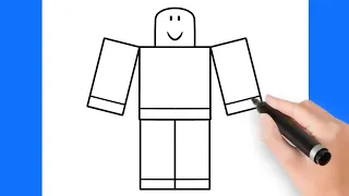 How to draw Noob from Roblox