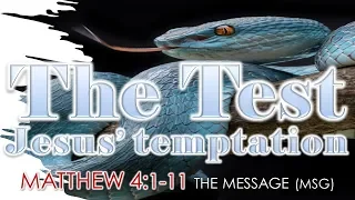 MATTHEW 4:1-11 - THE TEST Jesus' Temptation - the MESSAGE (MSG)