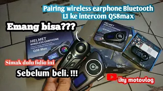 TUTORIAL PAIRING INTERCOM Q58-max dengan BT-L1 ||  intercom wireless,#intercom #vloger  #review