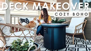 DIY DECK MAKEOVER | Cozy Boho Outdoor Living Style | Before & After