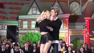 [FANCAM] 131217 Trouble Maker "NOW - 내일은없어" - Hyuna & Hyunseung(현아,현승) @ 도전골든벨