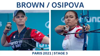 Mackenzie Brown v Elena Osipova – recurve women semifinal | Paris 2021 Hyundai Archery World Cup S3