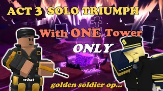 [Halloween Event 2023] Act 3 SOLO TRIUMPH With Just ONE TOWER || Tower Defense Simulator