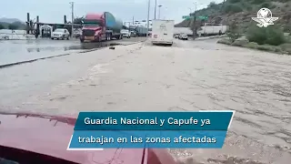 Sonora queda incomunicada; colapsan carreteras por lluvias en Guaymas y Empalme