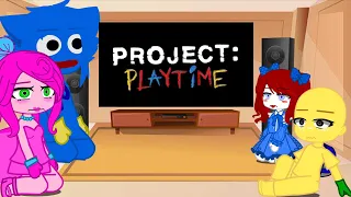 Poppy Playtime React To Project: Playtime - Official Gameplay Video 4K II Gacha Club II My AU