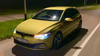 Volkswagen GOLF 8 Style (2020) - IQ. Matrix LED lights test & night DRIVE (2.0 TDI - 150 HP)