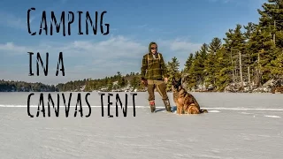 3 Day Winter Camping Trip in a Hot Tent with my Dog