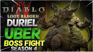 Uber DURIEL Level 200 Boss Fight Diablo 4 Season 4!