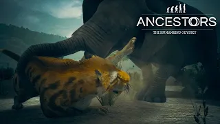 African Elephant Kills a Python and a Tiger - Ancestors the Humankind Odyssey Gameplay Walkthrough