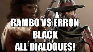 RAMBO VS ERRON BLACK ALL INTRO DIALOGUES! - Mortal Kombat 11