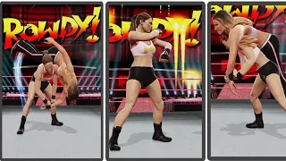 Ronda Rousey " Triple Hip Toss " to Trish Stratus #shorts #animation #wwe