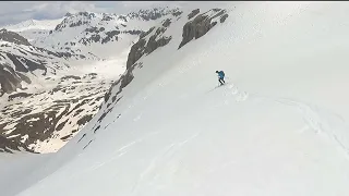 Grand Galibier par le couloir des Vallorins.