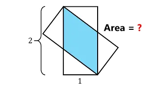 What is the area when these two rectangles overlap?