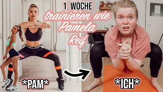 Anfänger trainiert 1. Woche wie PAMELA REIF! 1 Kilo abgenommen?! I Home Workout Plan I Meggyxoxo