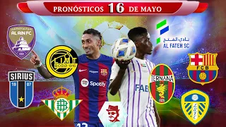 PRONÓSTICOS DE FÚTBOL 16 DE MAYO DEL 2024 - PARLEY