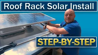 RV Roof Solar Panel Install - Roof Rack