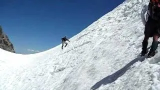 ice ax self-arrest on the descent of Mt. Ritter