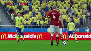Fifa world cup Russia 2018 kickoff Sweden vs Denmark   l fifa 18 gameplay