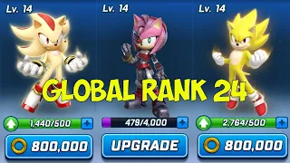 Sonic Forces - Level 14 Runners: Super Shadow vs Rusty Rose vs Movie Super Sonic Hit Global Rank 24