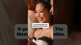 K-pop idols with the most beautiful smiles #lisa #jennie #jungkook #rm  #bts #v #kpop #youtubeshorts