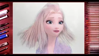 Как нарисовать Эльзу Холодное сердце 2. How to draw Elsa with new hairstyle Frozen 2