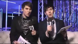 dan and phil at the brits 2