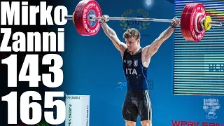 Mirko Zanni (69kg) 143kg Snatch 165kg Clean and Jerk - 2018 European Championship