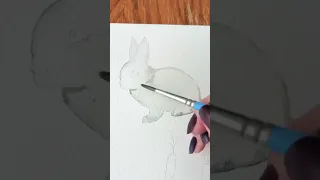 Spring bunny Watercolor 🐰 #rabbit #easter #Watercolor #watercolortutorial #arttutorial #howtopaint