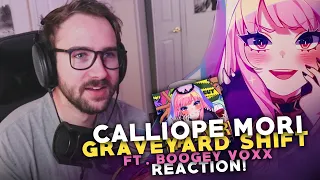 MORI CALLIOPE  | Graveyard Shift Ft. BOOGEY VOXX | Reaction!